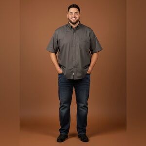 Classic Men's Charcoal Dress Shirt